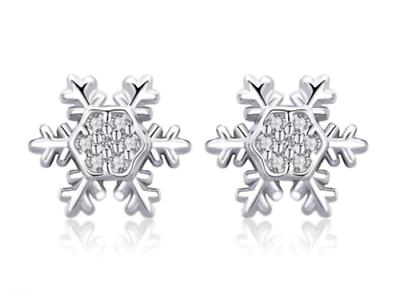 orecchini donna fiocco di neve cristallo in