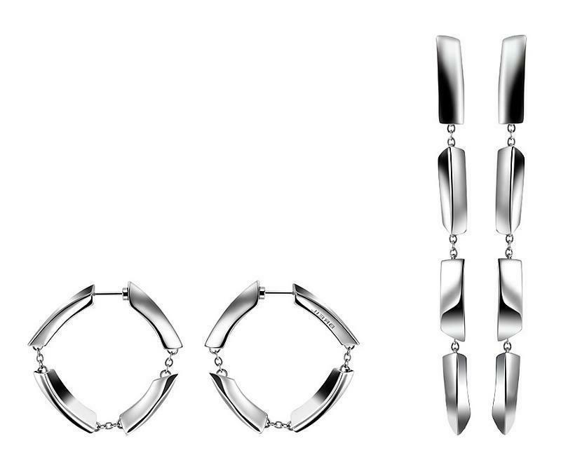 orecchini donna flowing duplice indosso tj1307