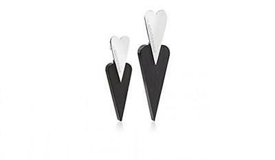 orecchini donna fp007004 argento nero