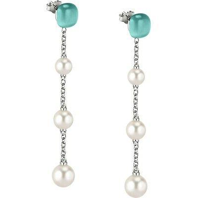 orecchini donna gemma perla argento satc05 earrings