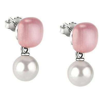 orecchini donna gemma perla argento satc06 earrings