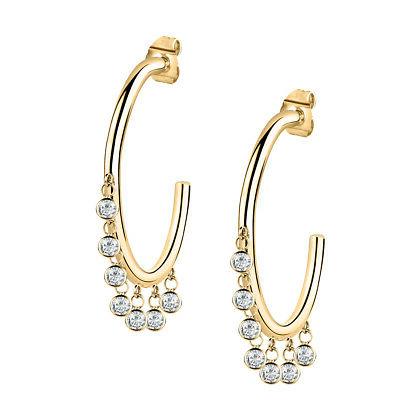 orecchini donna gioielli cerchi con cristalli 39mm