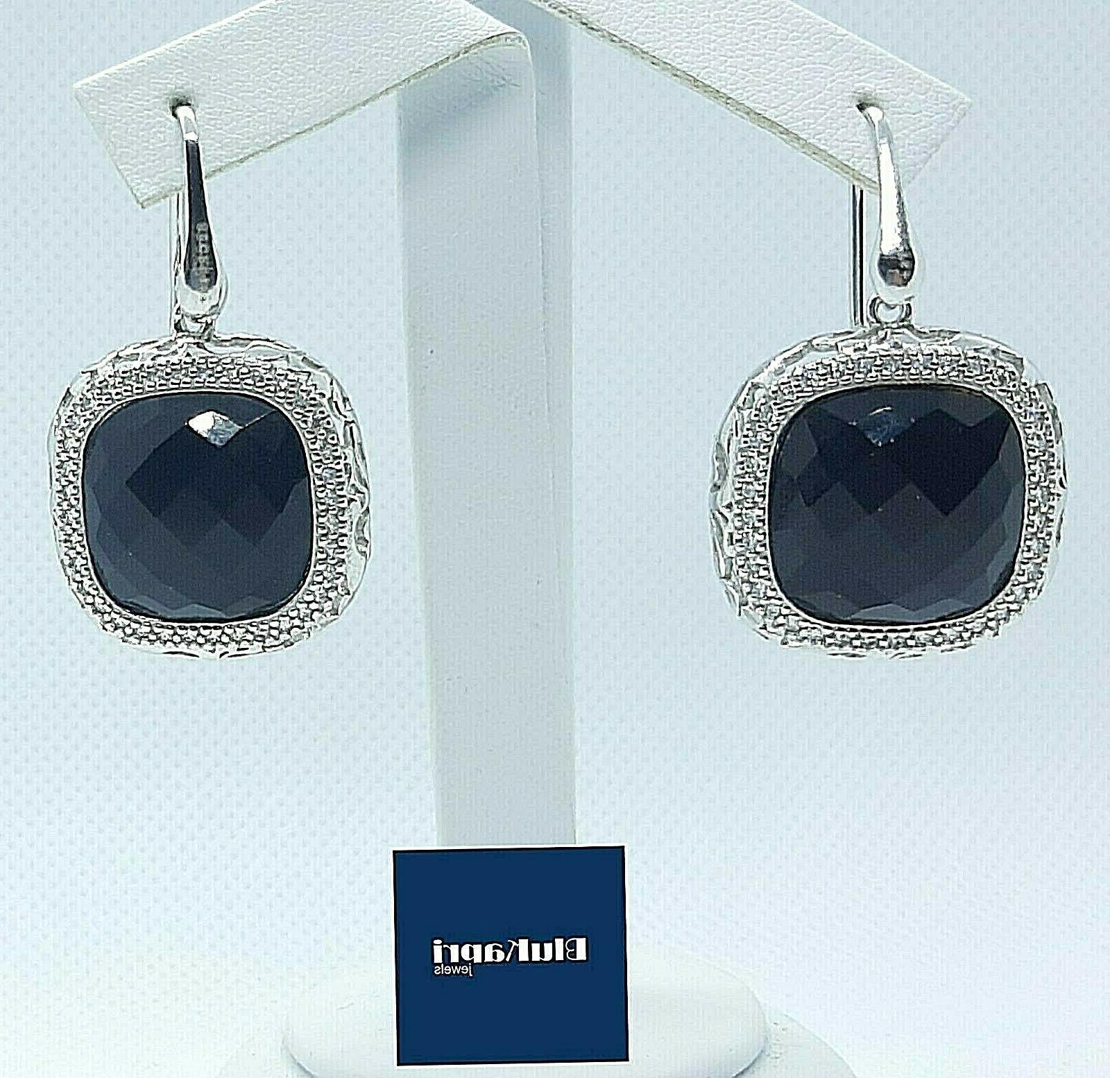 orecchini donna in argento 925 pendenti onice