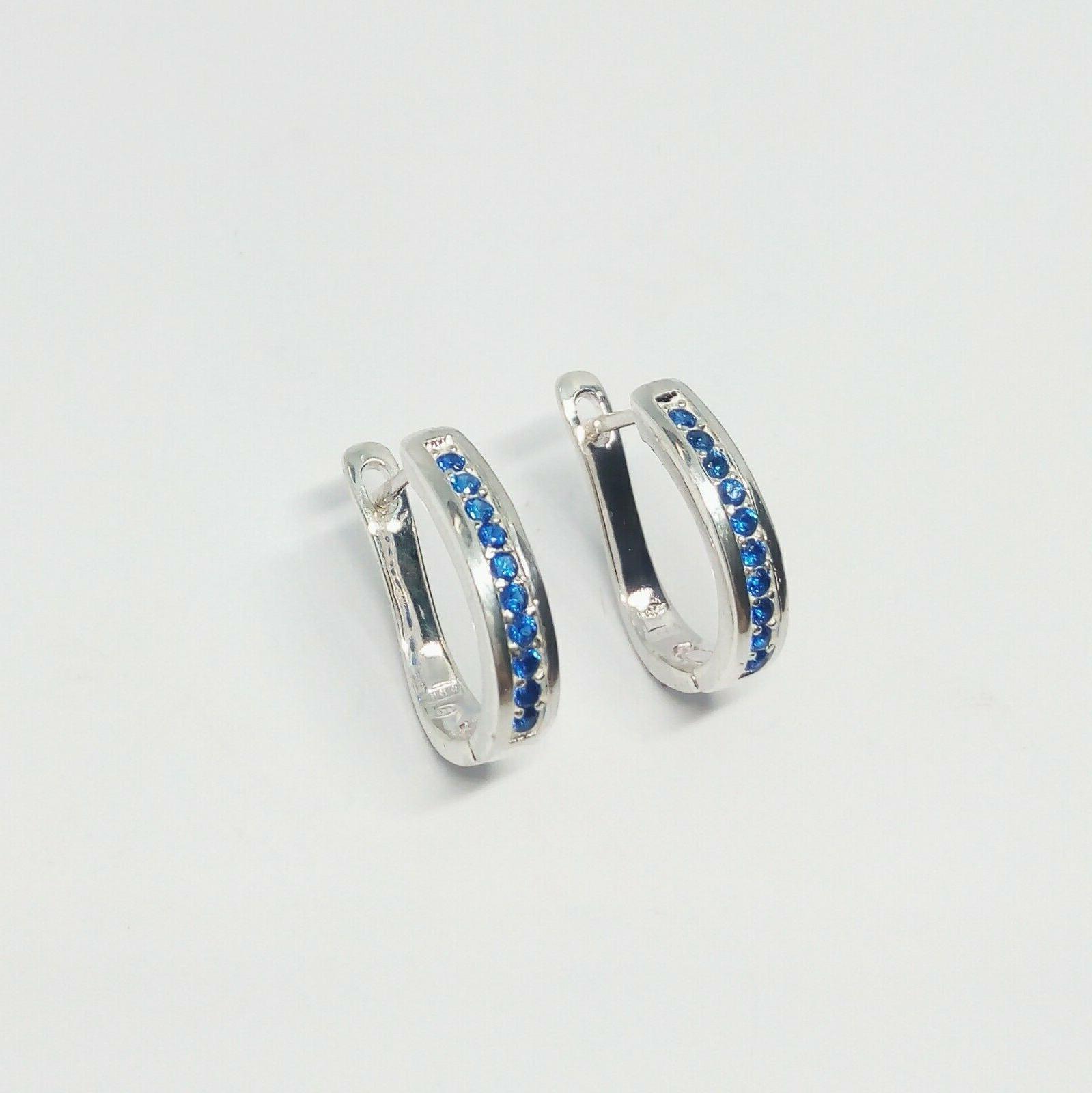 orecchini donna in argento con pietre blu