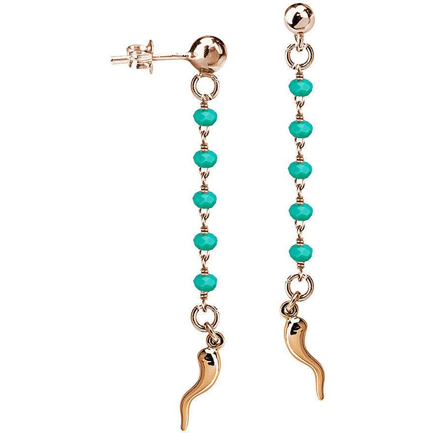 orecchini donna in bronzo pendenti cornetto ik