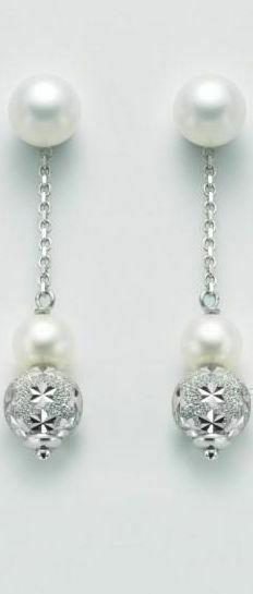 Donna Miluna In Oro Bianco 750 E Perle Per2455