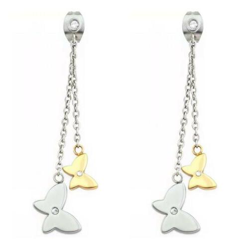 orecchini donna insieme sahm06 farfalla pvd oro