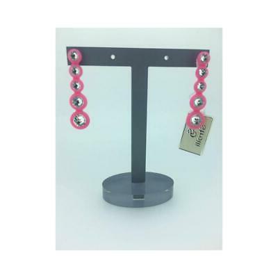 orecchini donna j0764 3 silicone rosa