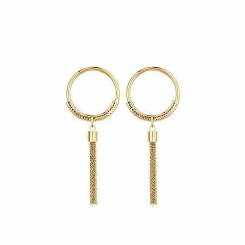 orecchini donna lj1162 pendente frangia colore oro