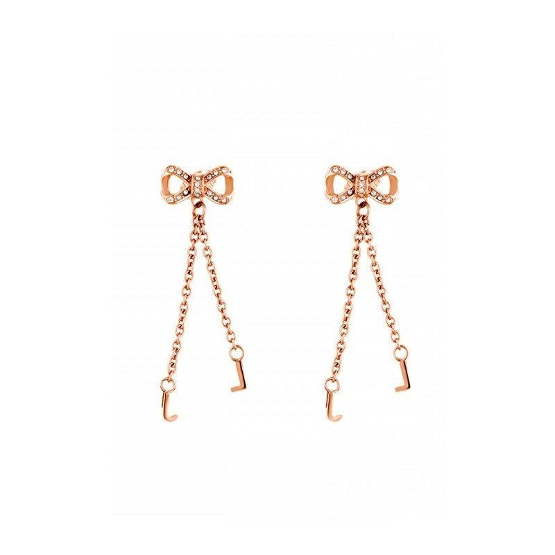 orecchini donna lj1292 fiocco oro rosa con