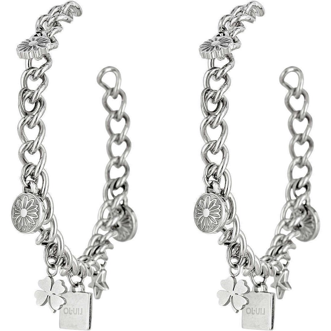 orecchini donna lj1304 cerchio in acciaio silver
