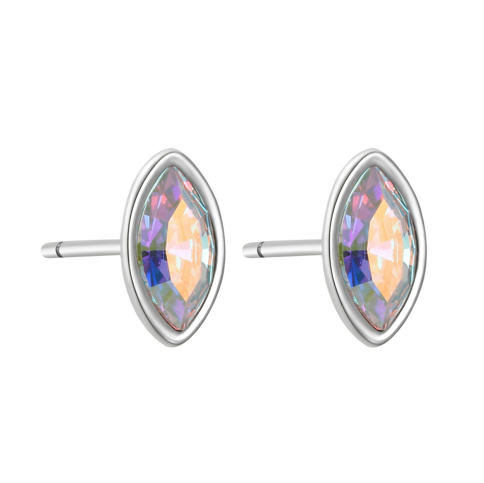 orecchini donna lobo acciaio cristalli click sck34