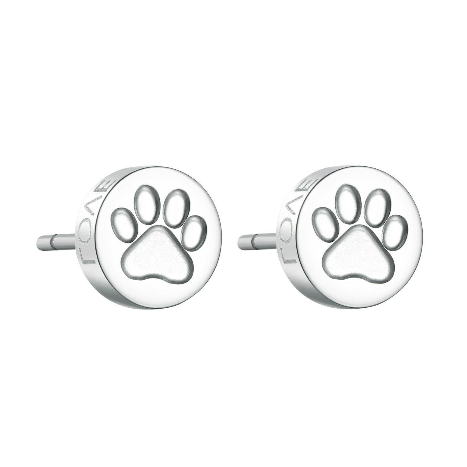 orecchini donna lobo rotondi impronta acciaio frase