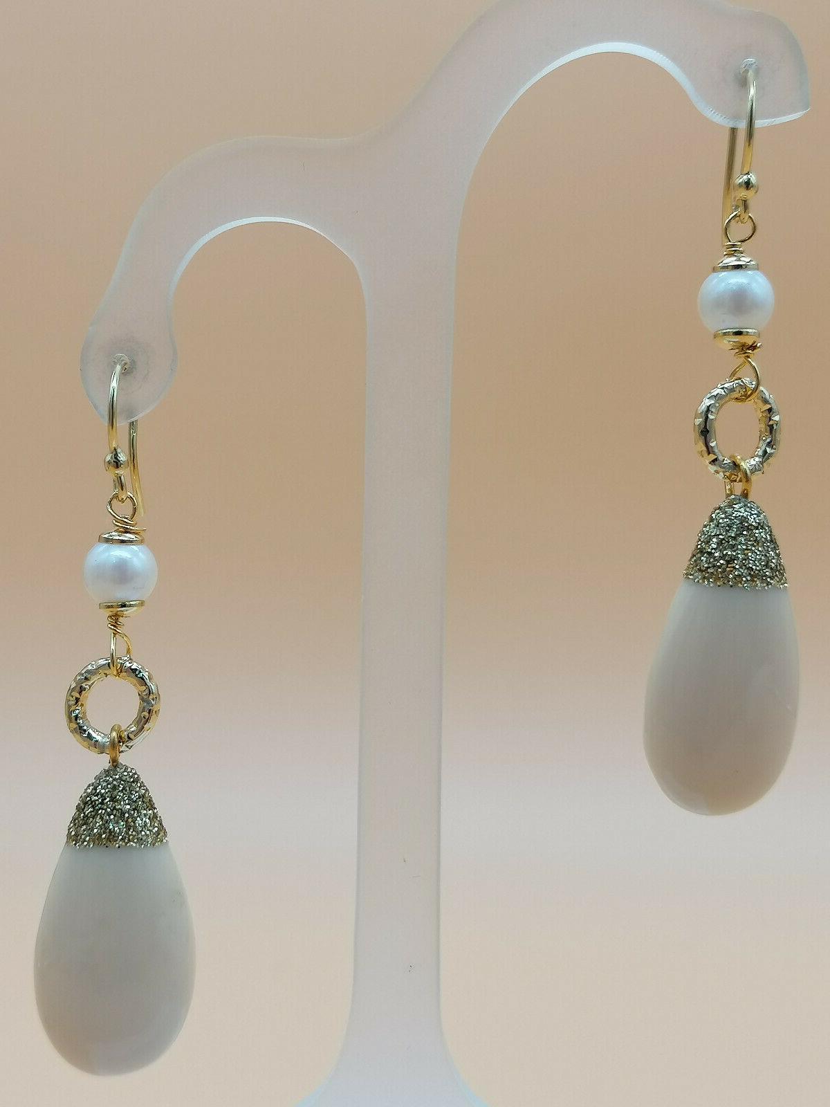 orecchini donna lunghi perla naturale argento 925