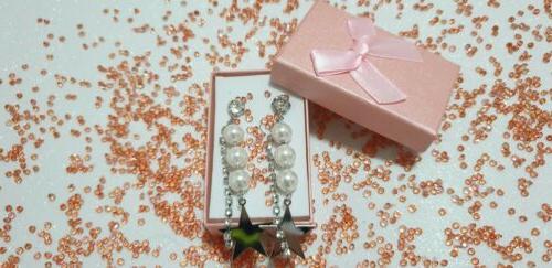 orecchini donna moda pendenti con diamante perle