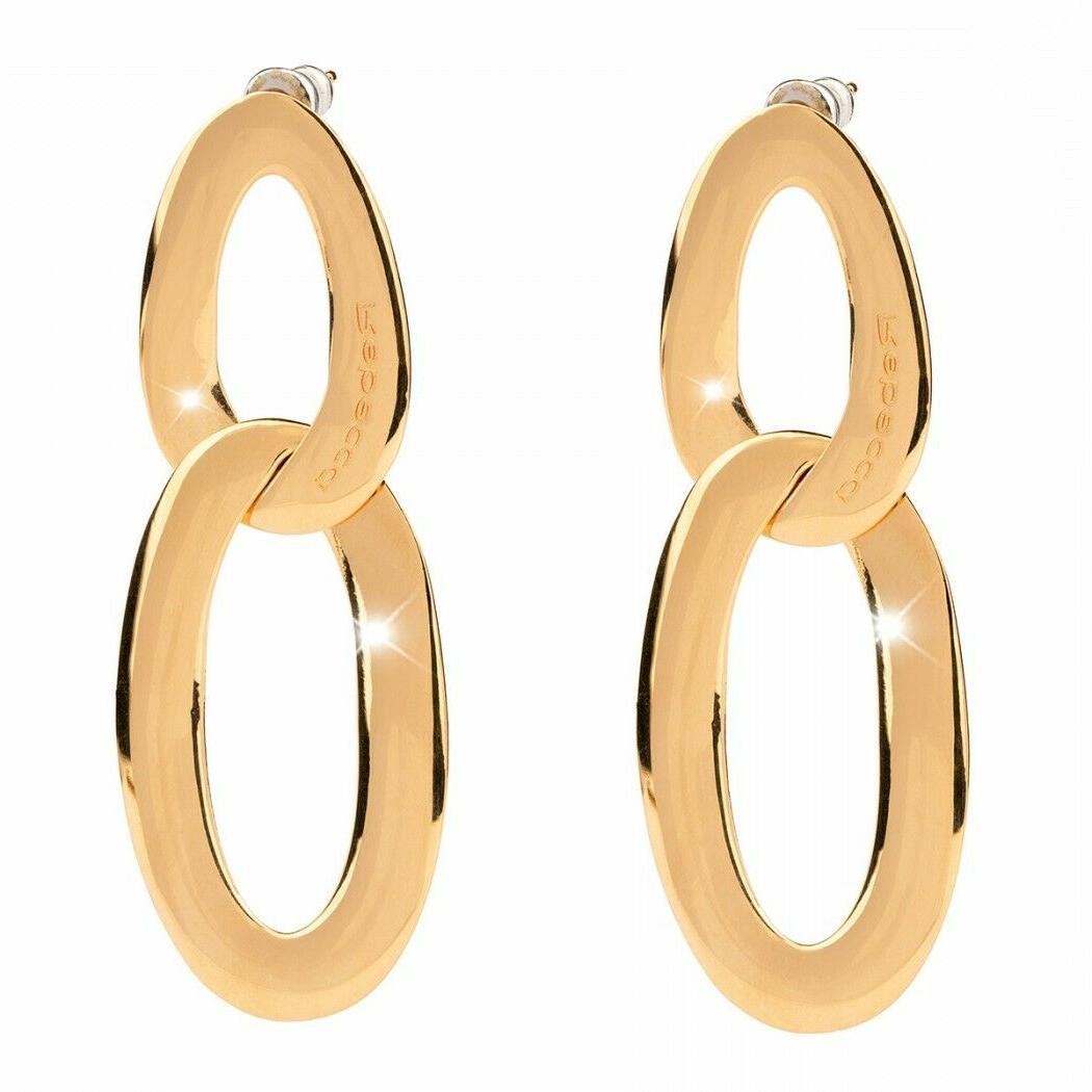orecchini donna moscow placcato oro con doppio