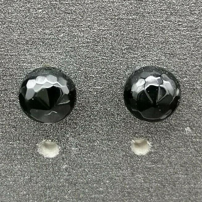 orecchini donna onice nero e argento fatto