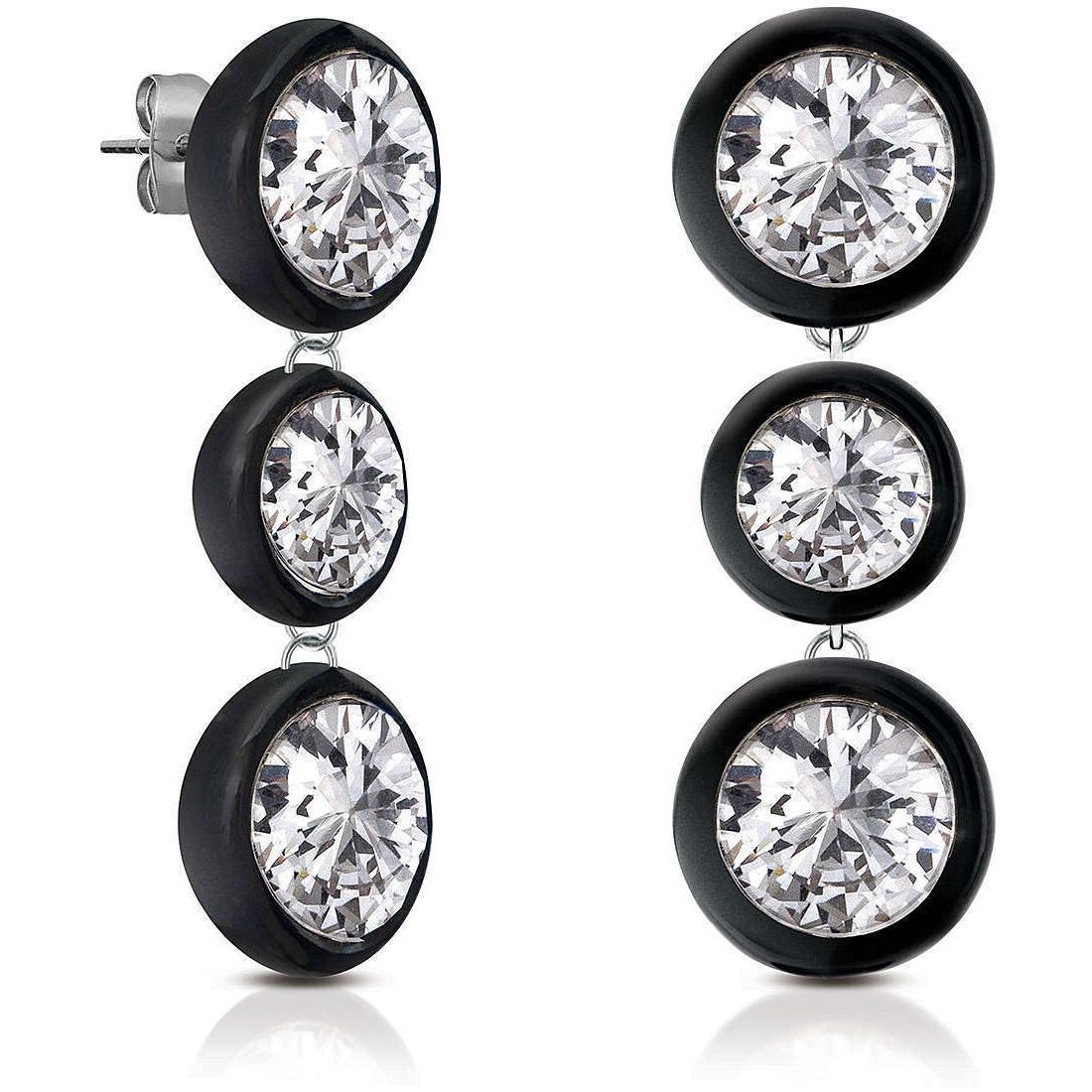 orecchini donna opsor 667 pendenti acciaio smalto