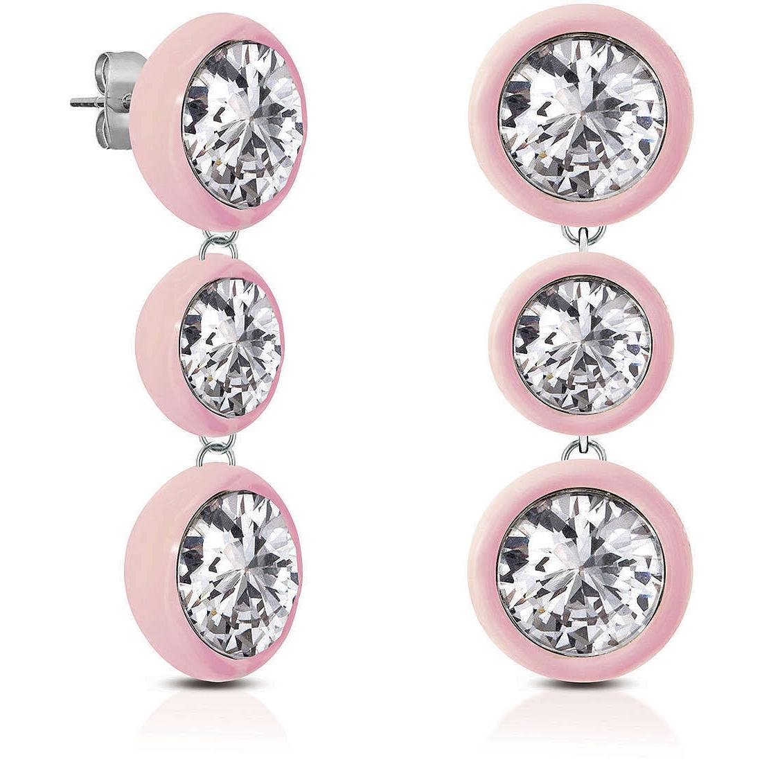 orecchini donna opsor 668 pendenti acciaio smalto