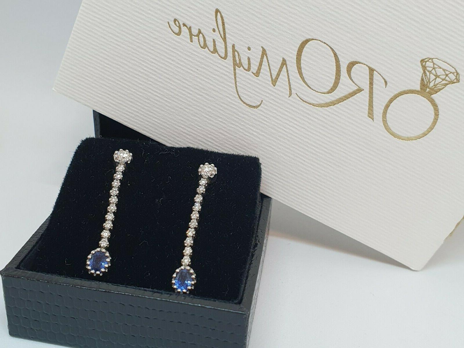 orecchini donna oro 18 kt con zaffiri