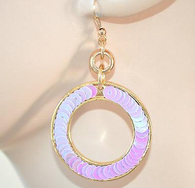orecchini donna oro cerchi dorati pendenti paillettes