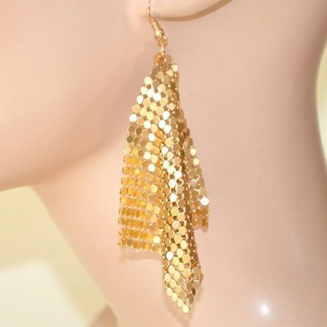 orecchini donna oro dorati pendenti nido ape