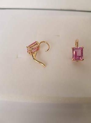 orecchini donna oro giallo 18 kt rosa