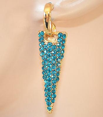 orecchini donna oro strass cristalli azzurri blue
