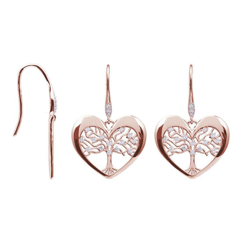 orecchini donna ottone albero della vita cuore