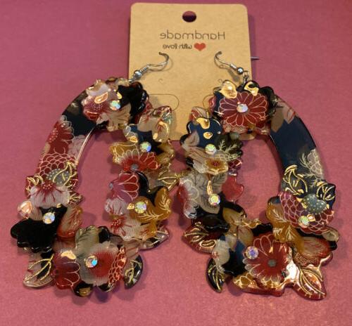 orecchini donna ovali con strass