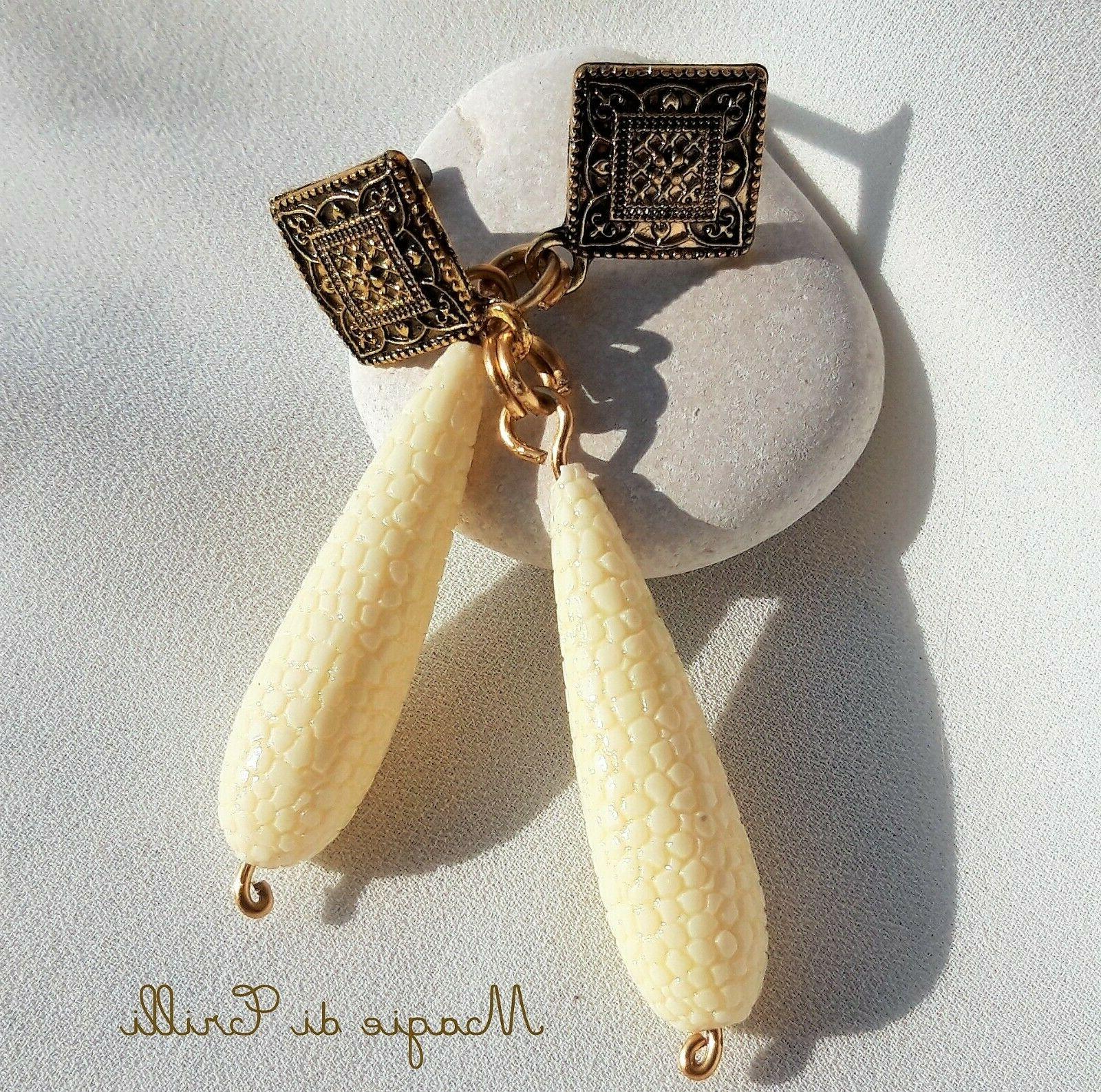 orecchini donna pendenti a perno artigianali a