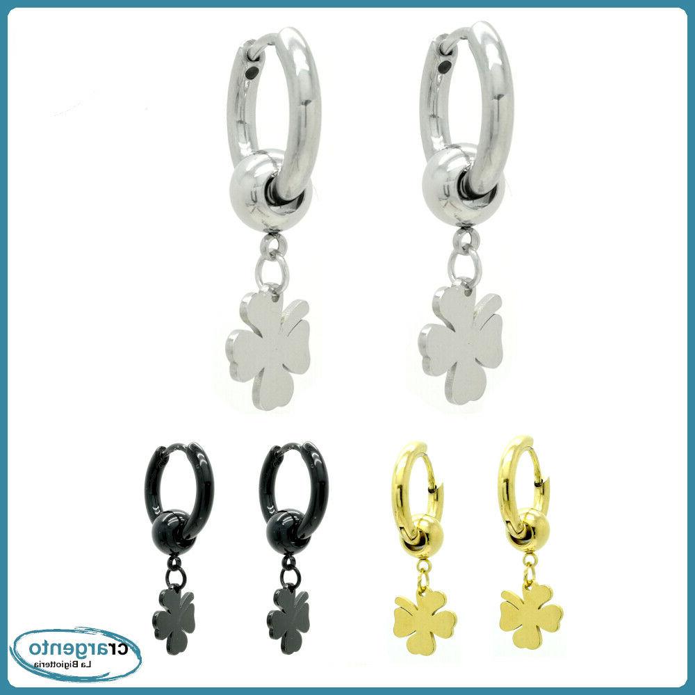 orecchini donna pendenti bigiotteria cerchio acciaio inox