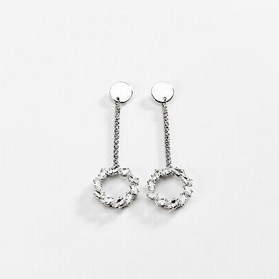 orecchini donna pendenti cerchi brillanti zirconi earrings