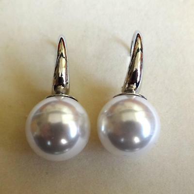 orecchini donna pendenti colore argento con grande