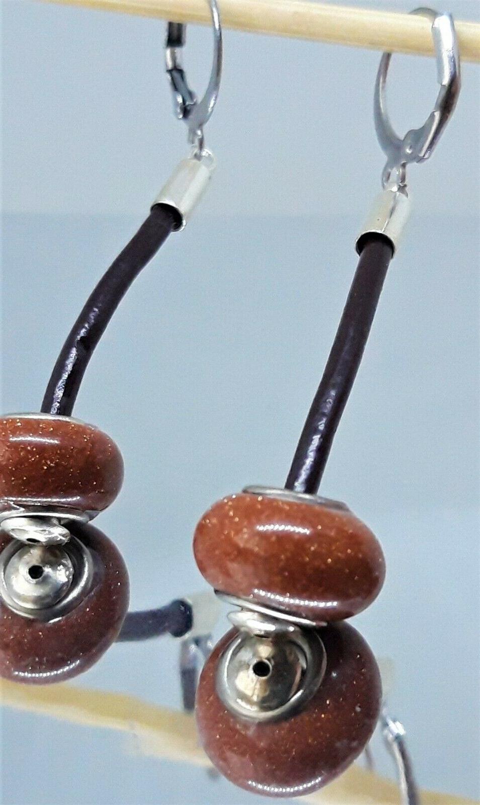 orecchini donna pendenti con charm pietra del