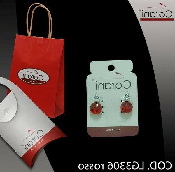 orecchini donna pendenti con pietre bigiotteria rossi