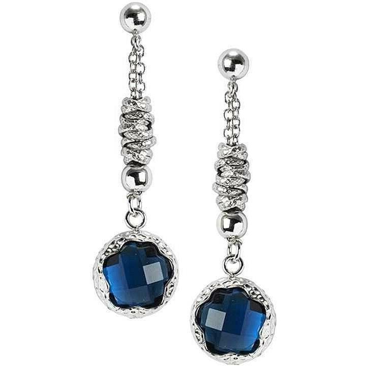 orecchini donna pendenti cristalli blu xor290b