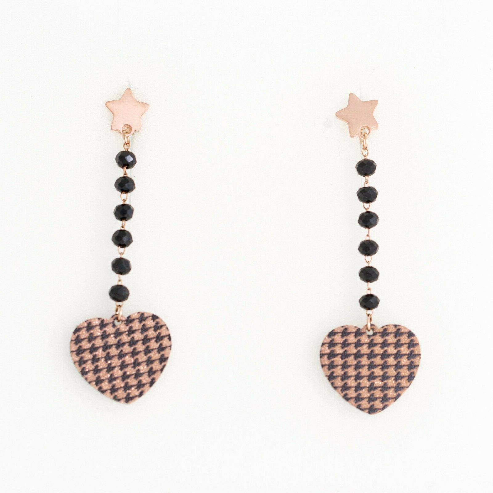 orecchini donna pendenti cuore glitter stella luminosi