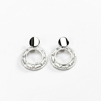 orecchini donna pendenti dischi preziosi zirconi earrings