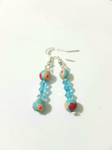 orecchini donna pendenti fatto a mano perline