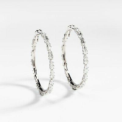 orecchini donna pendenti grandi cerchi prez zirconi