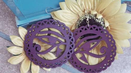 orecchini donna pendenti in legno bigiotteria