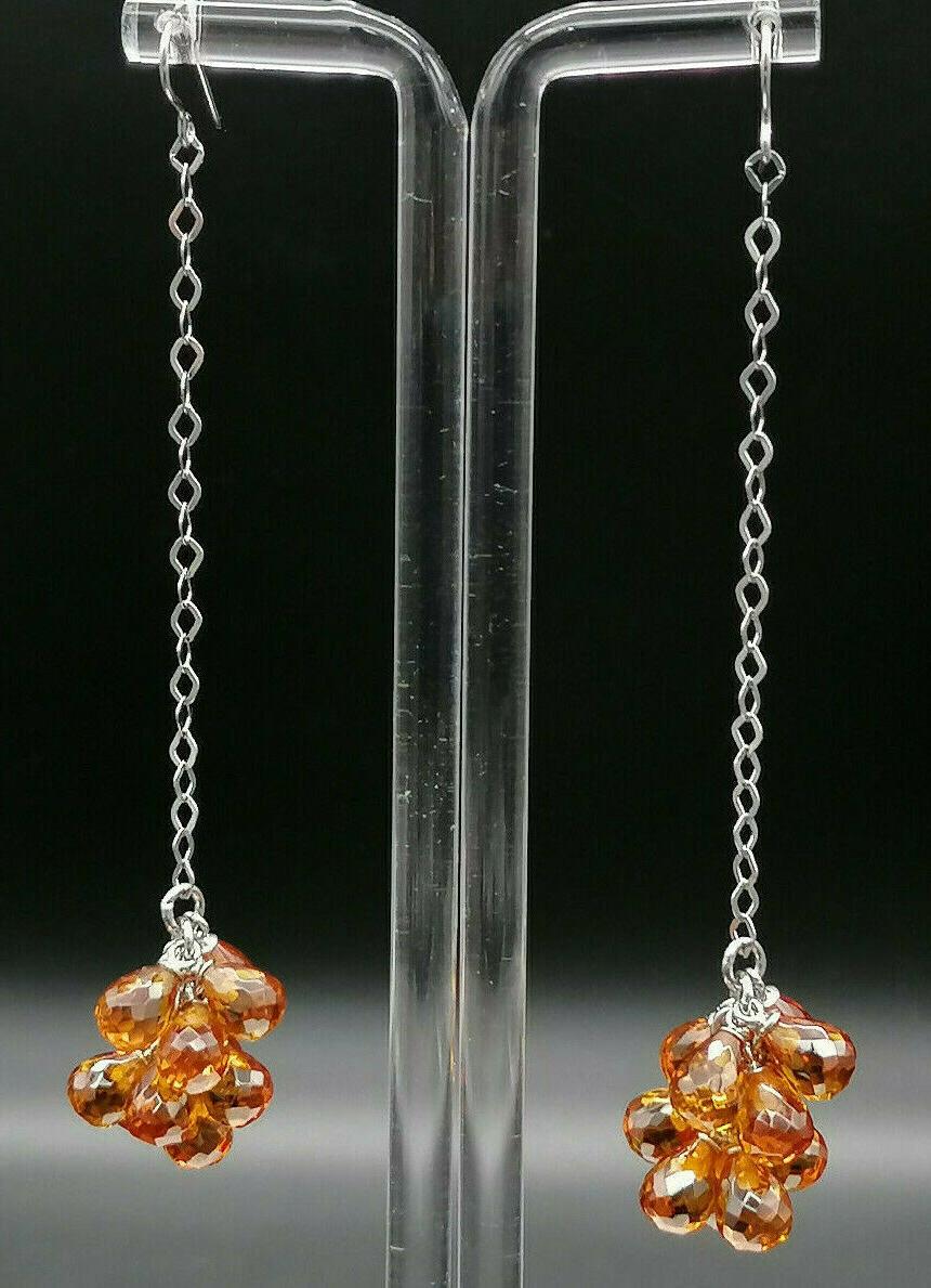 orecchini donna pendenti lunghi argento fatto in