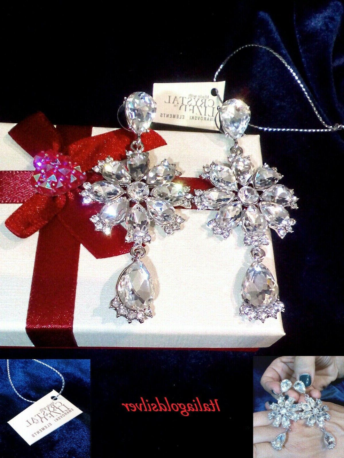 orecchini donna pendenti originali cristalli rod argento