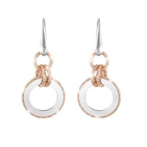orecchini donna pendenti oro eclipse collection bicolore