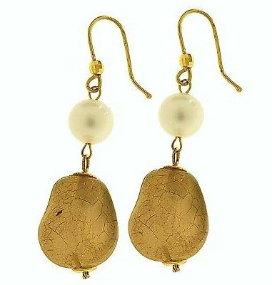 orecchini donna pendenti perle oro giallo 18