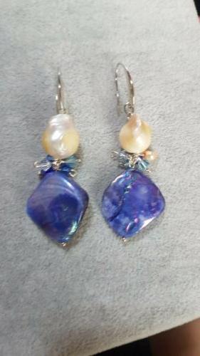 orecchini donna pendenti pietra perla scaramazza cristalli