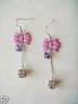 Donna Pendenti Ragazza Pietra Ladies Earrings Rosa Cube Aros