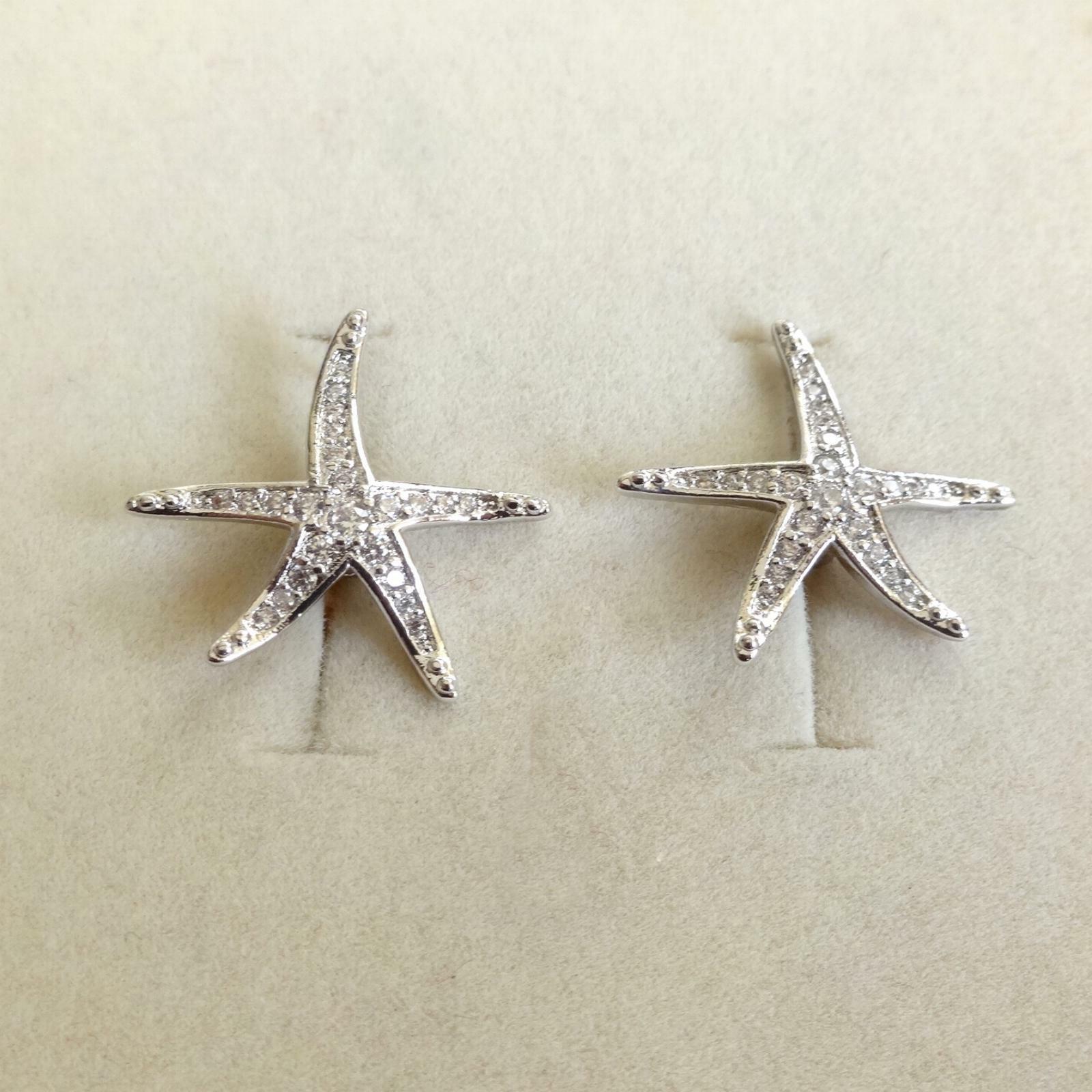 orecchini donna pendenti stella marina colore argento