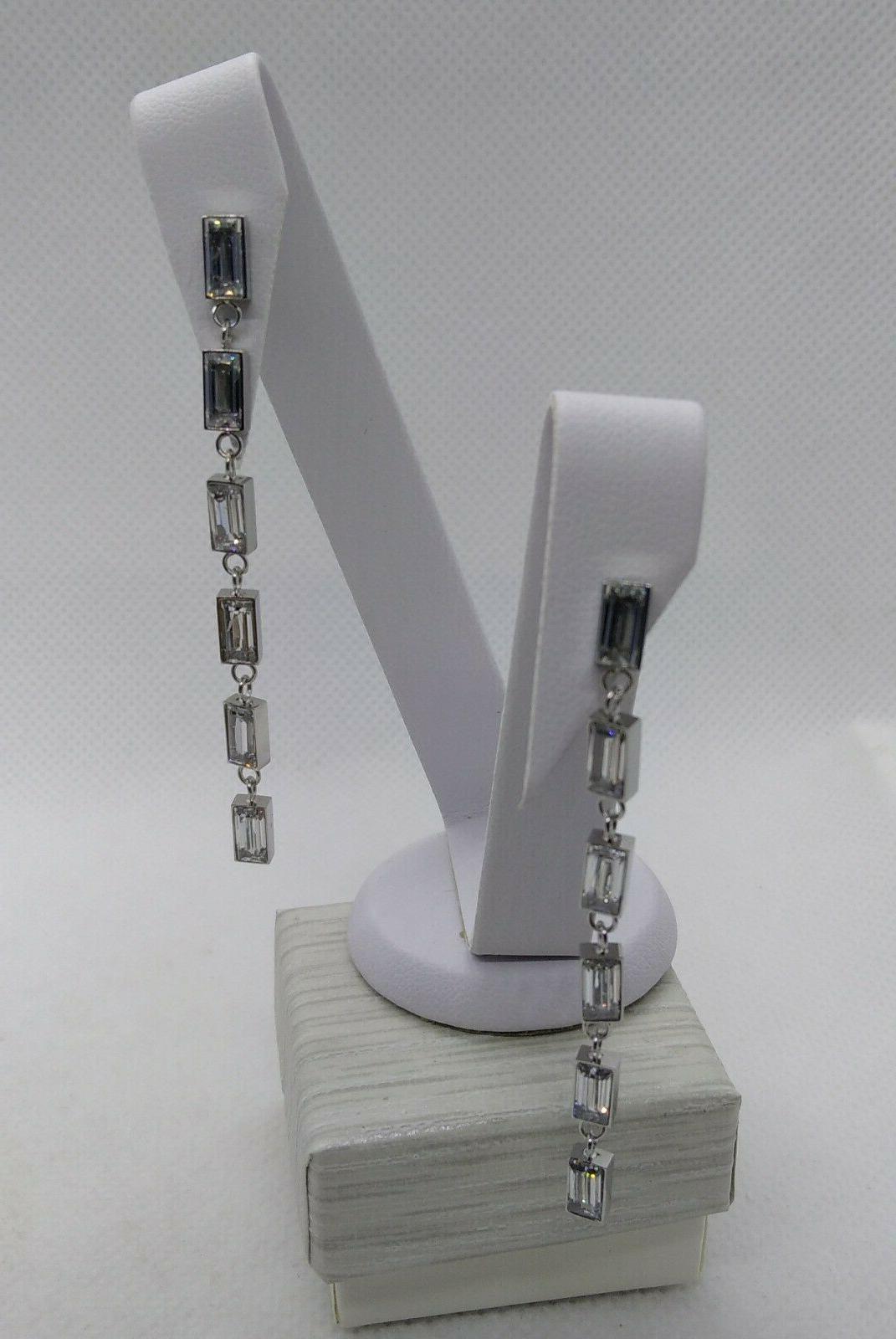 orecchini donna pendenti swarovski crystal ottone argentato